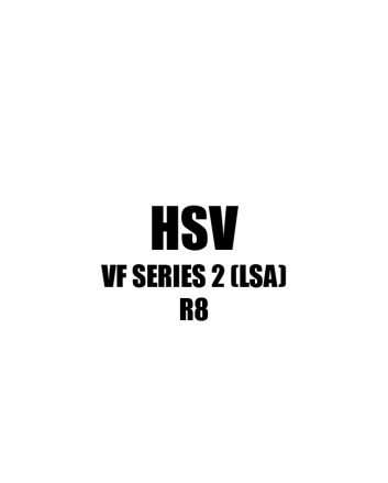 HSV R8 VF Series2 (LSA)