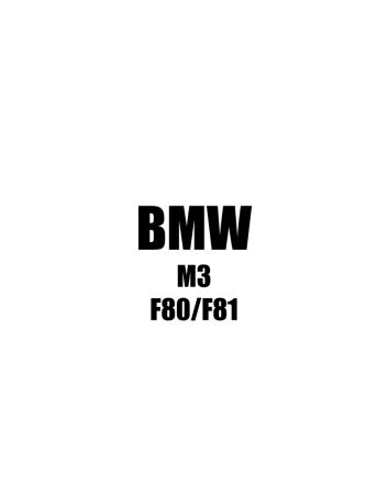 BMW M3 F80 F81