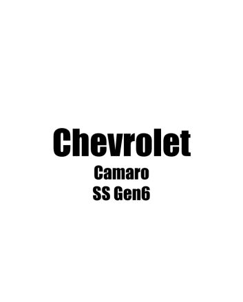 Chevrolet Camaro SS GEN6