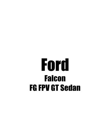 Ford Falcon FG FPV GT Sedan