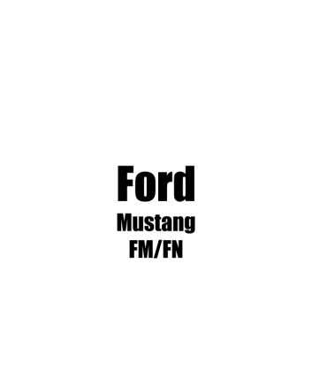 Ford Mustang FM FN
