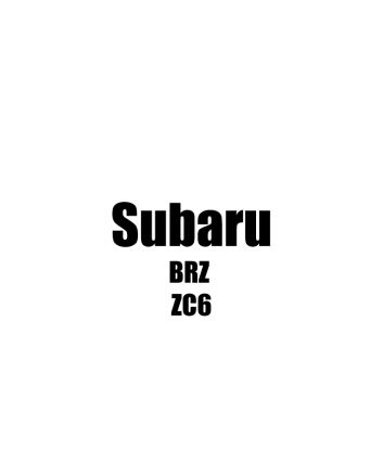 Subaru BRZ ZC6
