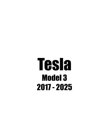 Tesla Model3 2017-2025